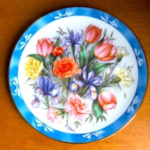 “The Flowers of Holland” by Doug Hague plate Mother’s Day / Easter / Spring